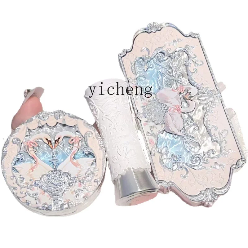

ZC Swan Ballet Eye Shadow Plate 01 White Swan Dopamine Makeup Eye Shadow Contour Compact