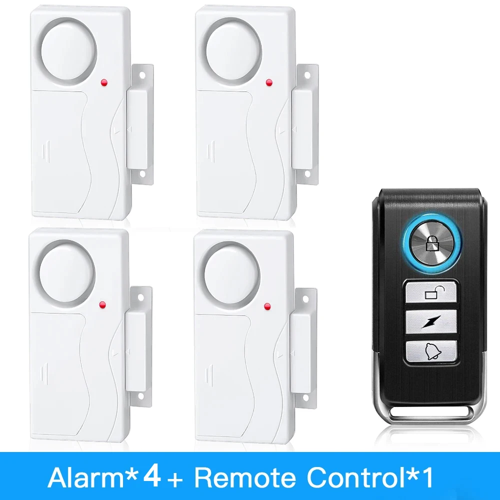 Wireless Remote Control Anti-Theft Door & Window Alarm System Kit - Home Security Sensors