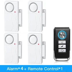 Wireless Remote Control Anti - Theft Door & Window Alarm System Kit - Home Security Sensors (F)