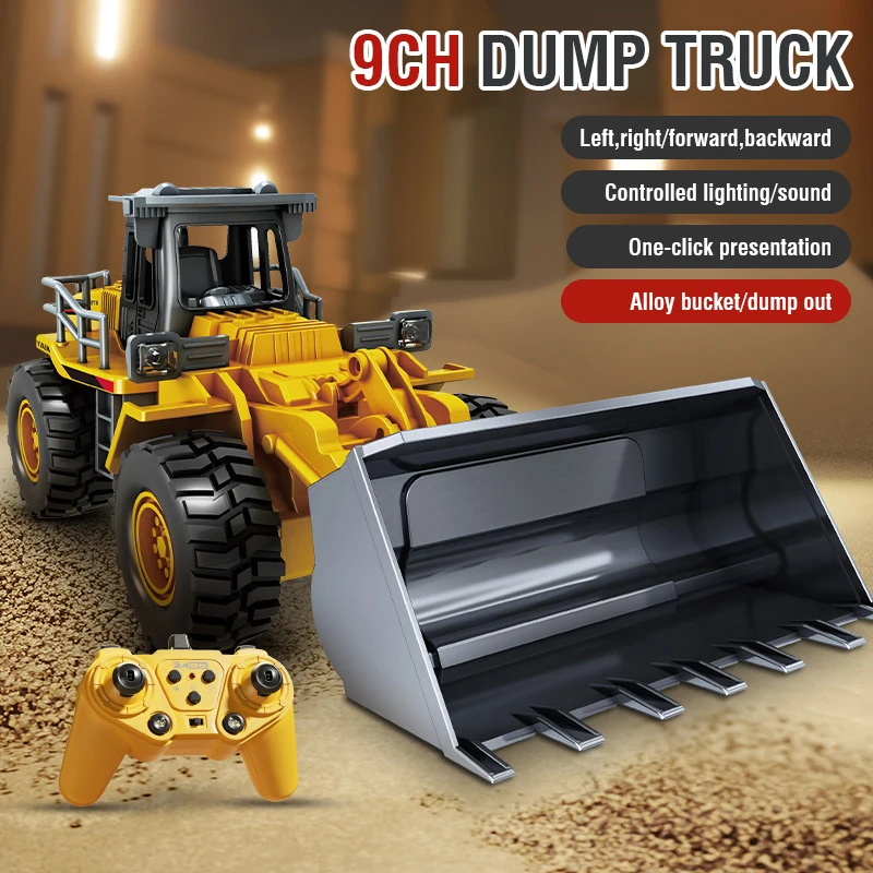 Robot Bulldozer RC Tout Terrain - Véhicule de Chantier Télécommandé
