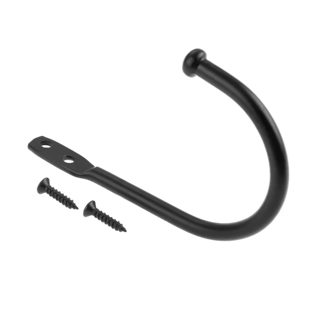 1/2 -Sets Fekete Horog Fal/Ajtó Fogas Fém Vintage Konyha Fürdőszoba Kabát/Törülköző/Kulccsal/Kalap/Ruhákkal, Csavar 79*53 Mm -Es Dekoráció Egyszerű Stílus - Image 2