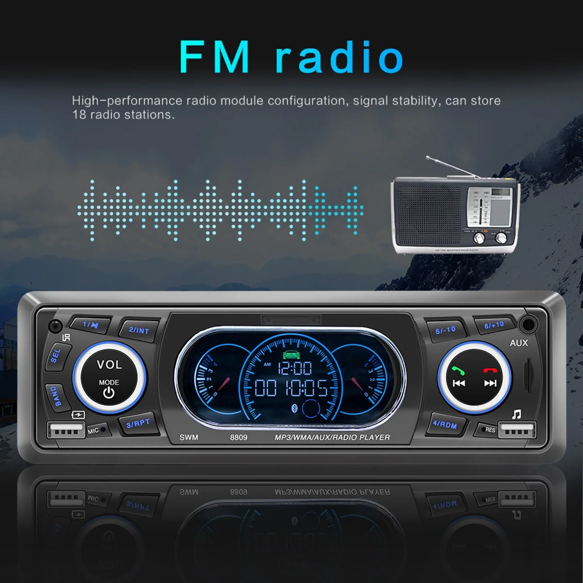 

Автомобильный MP3-плеер, автомобильный радиоприемник, мультимедийные автомобильные аксессуары с громкой связью MP3
