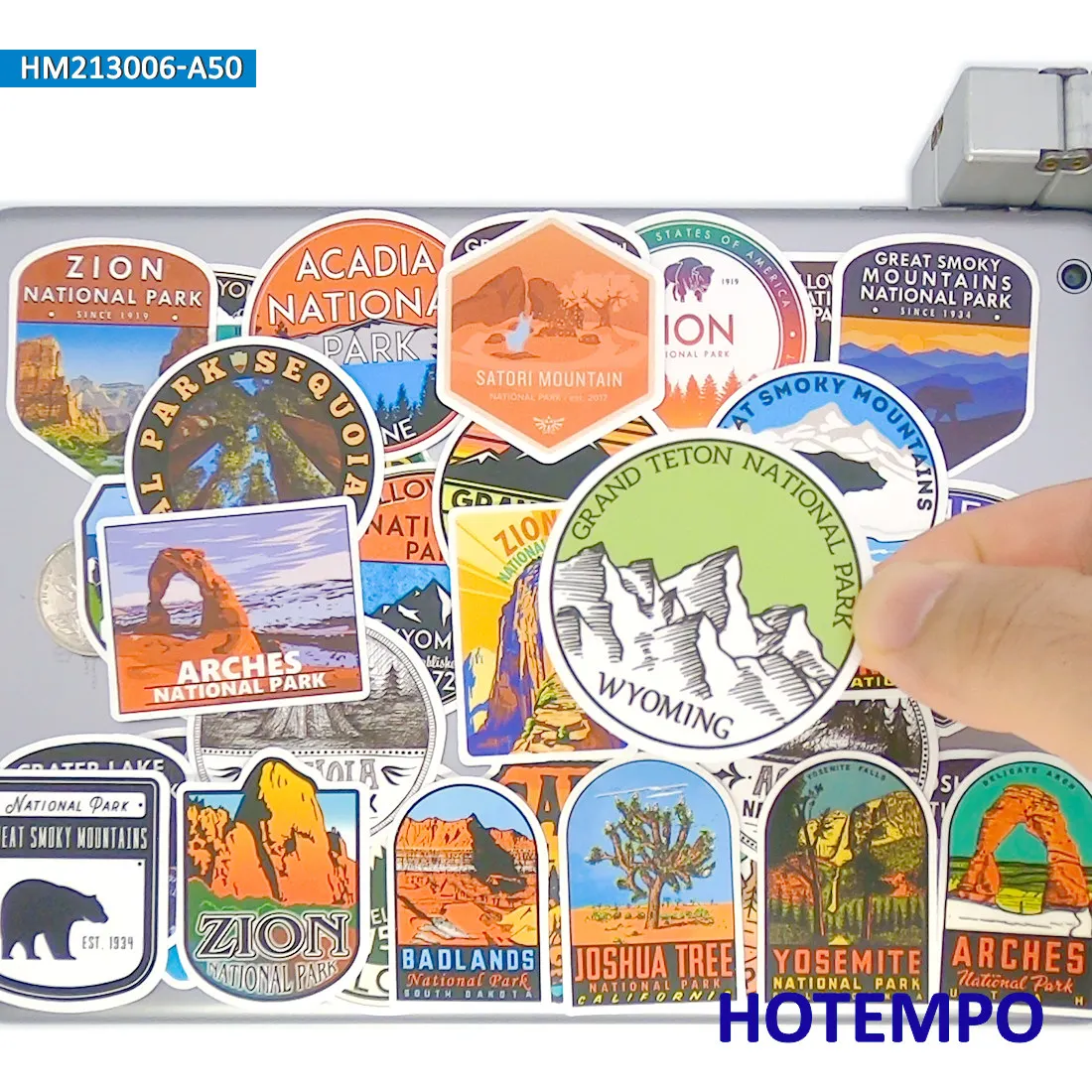 Nature Park Adventure Sticker Set - Wild Hiking & Camping Decorative Pack
