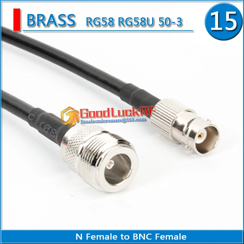 

High-quality L16 N Female to BNC Female Q9 jack Connector Pigtail Jumper RG-58 RG58 3D-FB Extend cable 50 Ohm low loss
