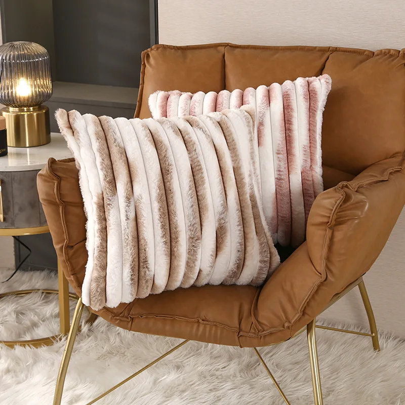 

Fur Throw Pillowcase Winter Warmth Fluffy Pillow Cover for Sofa Luxury Decor Home Pillow Covers Cushion Cover Fundas De Cojines