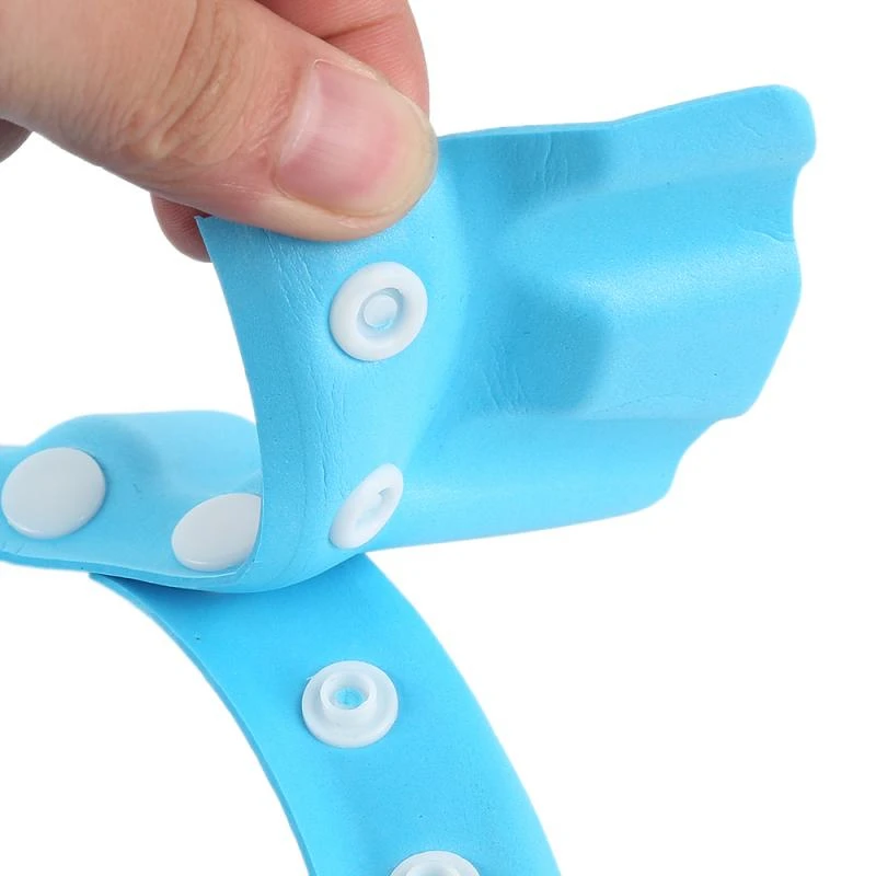 Kids Baby Adjustable Soft Silicone Waterproof Shield Shampoo Solid Color Children&lsquo;s Shower Bath Visor Hat Cap Protect Eyes/Ears