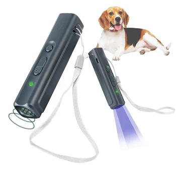 With LED Indicator Lanyard Ultrasonic Dog Repeller Dog Trainer Anti Barking Device USB Rechargeable Dog Drive Device 1