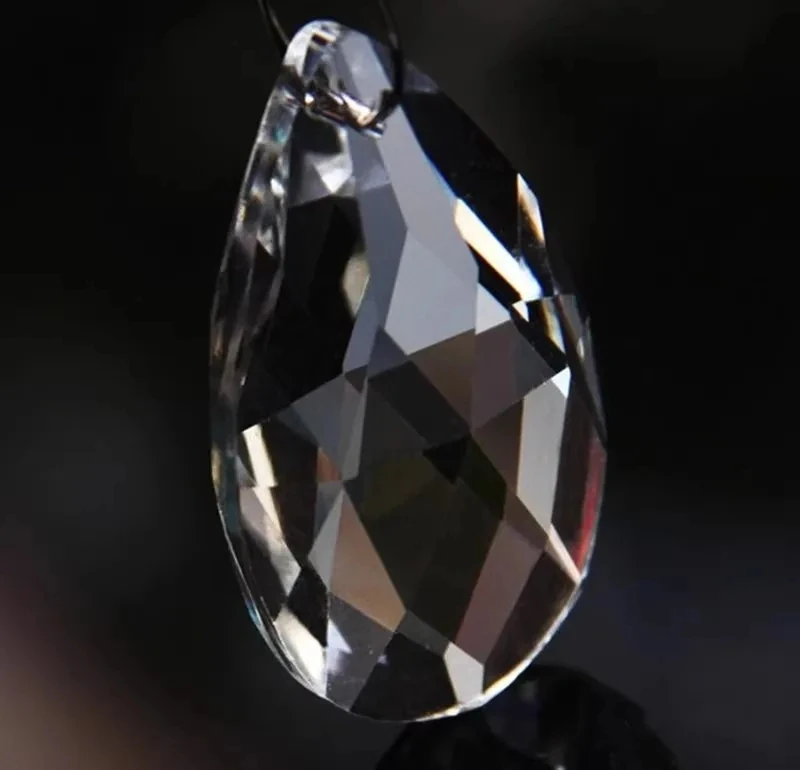 22mm 38mm 50mm 63mm 76mm 89mm Clear Glass Tear Drop Crystal Chandelier Parts K9 Glass Suncatcher Prism Hanging Trimming Pendants