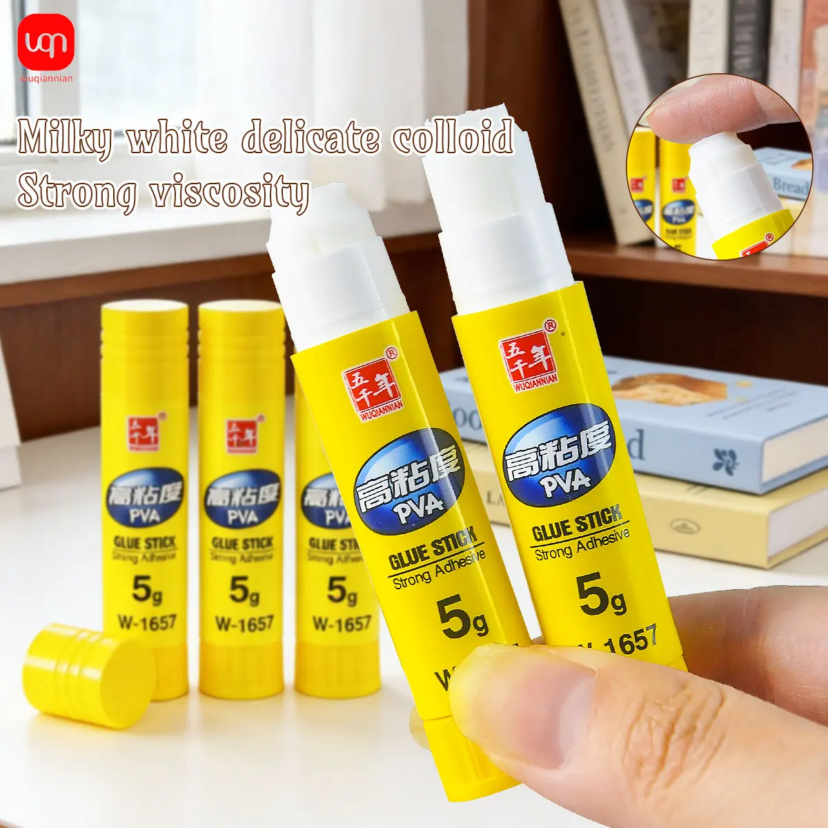 WQN-3/6/12PCS 고점도 글루 스틱 강력하고 빠르게 건조되는 고체 글루 스틱 학생 공예 DIY 및 사무용품에 적합
