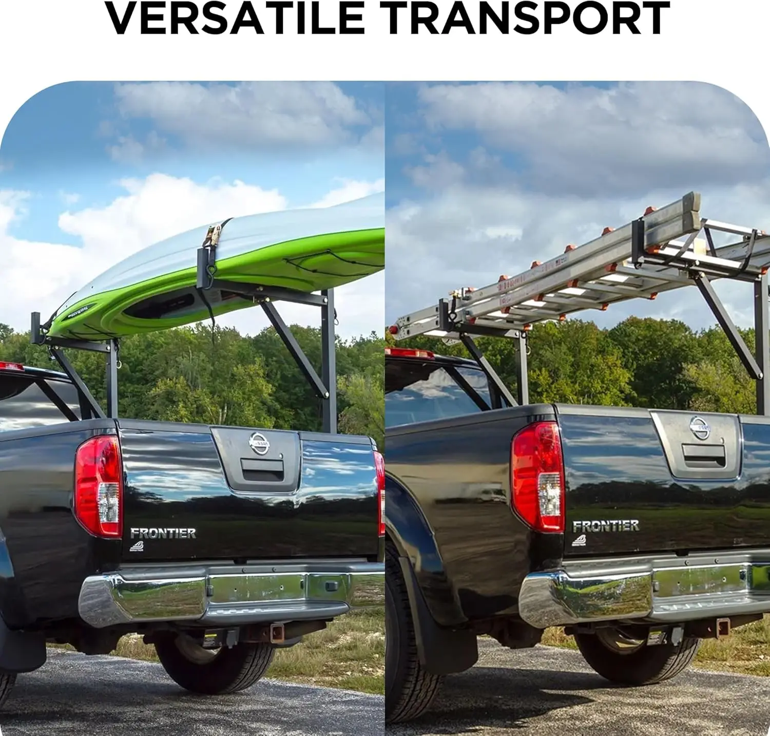 250 lbs Truck Rack Extendable Truck Ladder Rack Steel Ladder Rack for Duty Truck Bed Rack for Kayak Surfboard Lumber Ladder 5