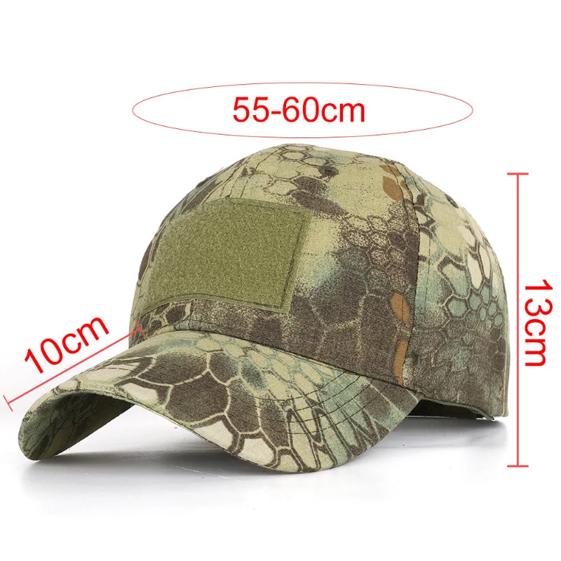 Men's Camouflage Hunting Tactical Caps Breathable Outdoor Hiking UV Protection Sun Hats, Summer Sunshade Baseball Caps Camo Cap