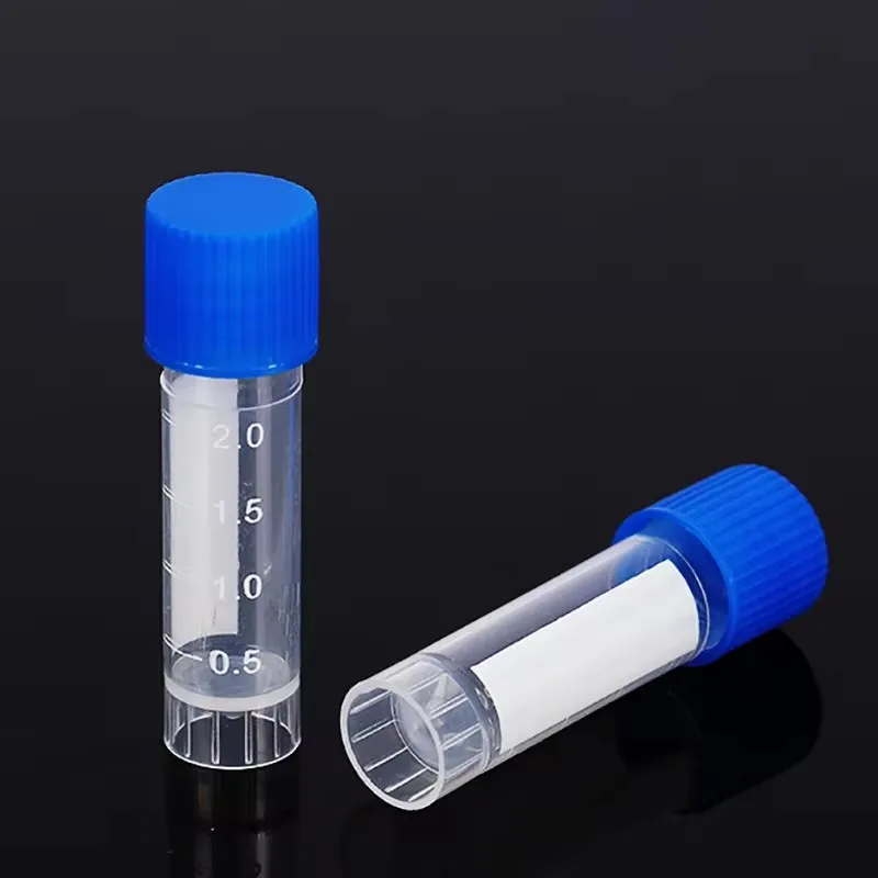 Laboratory Chemical Plastic Test Tube Vial Sealing Cap Packaging Container Office School Chemicals 2ML