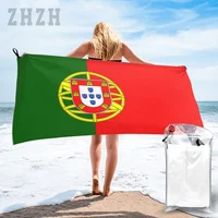 More Design Portugal Flag Emblem Bath Towel Quick dry Microfiber Absorbing Soft Water Breathable Beach Swimming Bathroom 2