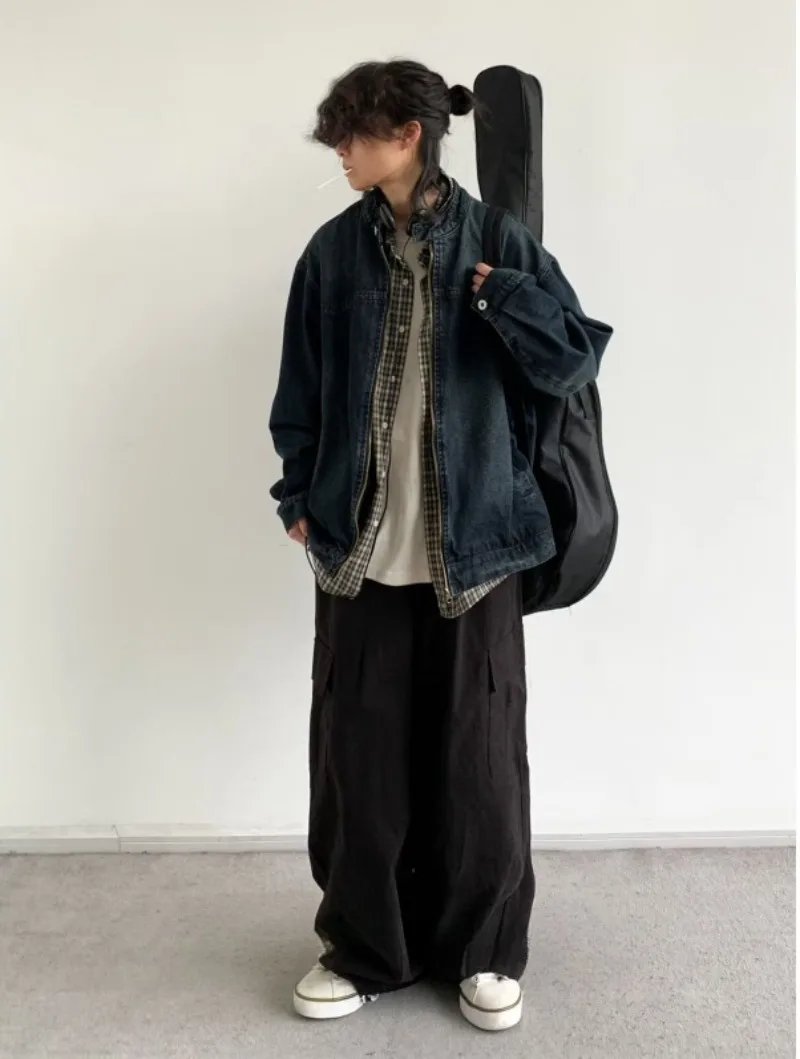NO CARE デニムJKT 値下げ 2color ／ 4size 】サイドラインストレートカーゴデニムパンツ