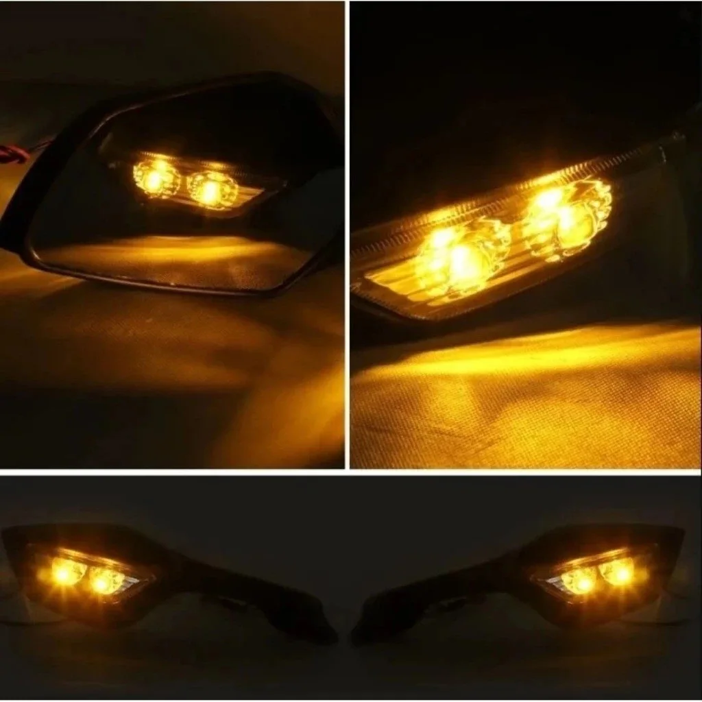 야마하 YZFR15 V3 YZF R15 R3 YZF R1M/S 2016- R6 2017-용 LED 방향지시등이 있는 오토바이 백미러 사이드 미러
