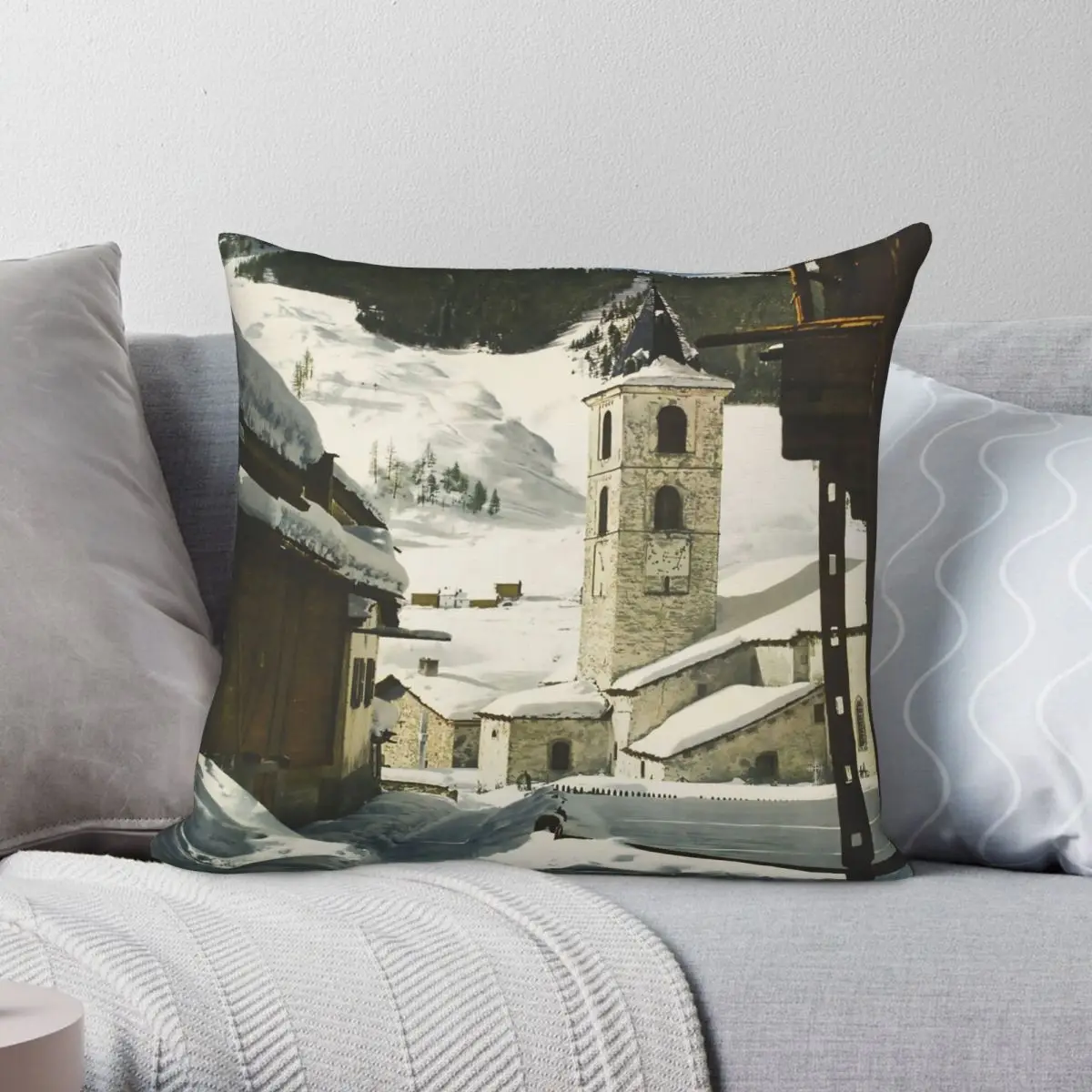 

Valais Швейцария плакат «лыжи» чехол для подушки полиэстер Лен бархат креативный молния Декор Подушка Чехол для дивана Подушка Наволочка 45x45
