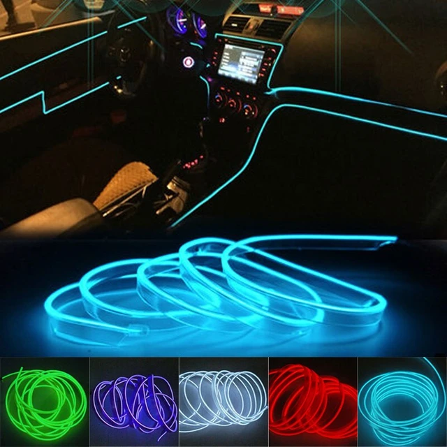 Car Interior Lights Decorative Ambient Lamp Phone Control 3m Neon Light  Strip