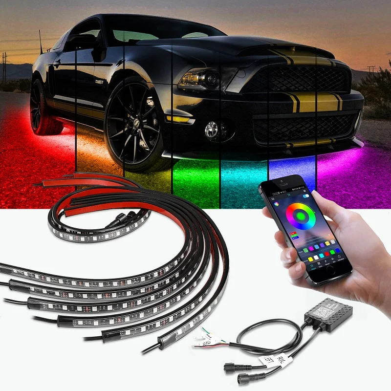 

2X60 + 4X20 Full RGB Color and Warning Signal Lights LED Decoration Ambient Lamp