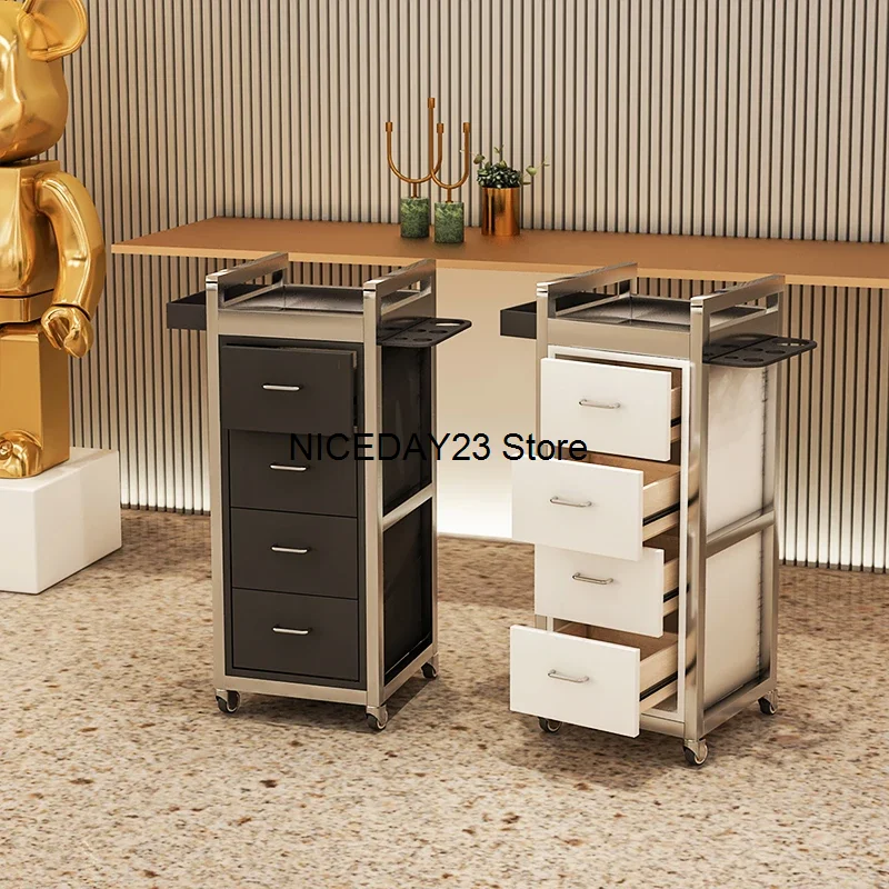 

Rolling Manicure Salon Trolley Hairdresser Cosmetic Tea Lash Salon Trolle Rolling Makeup Carrito Auxiliar Salon Furniture WKST