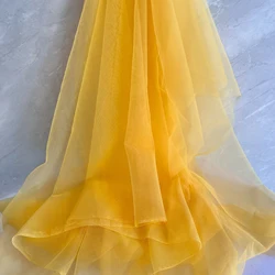 Lilac and Yellow Soft Tulle Fabric for Creative DIY Projects and Elegant Decor (Gold Yellow)
