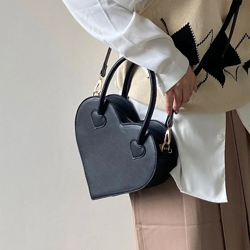 Women Bag Korean Floral Shape PU Sweet Shoulder Bag Handbag Pures And Bags Crossbody Girls Bag All-match Small Fresh