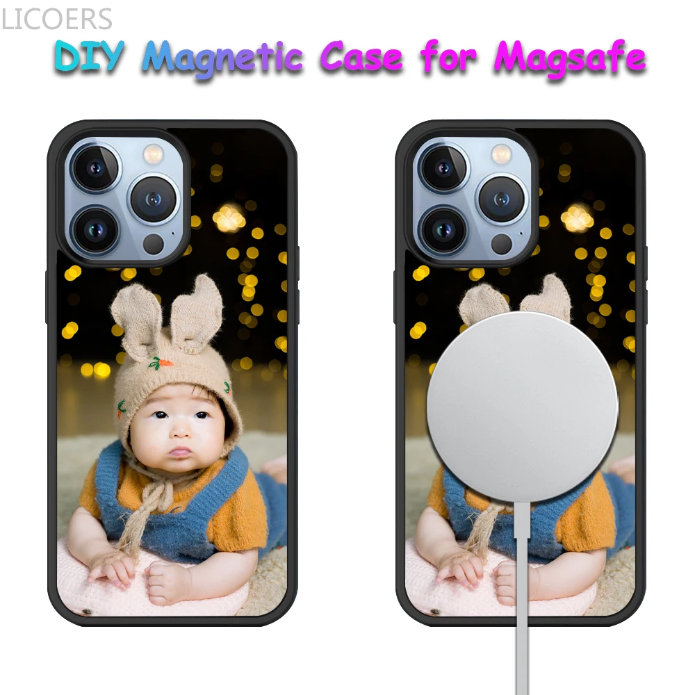 Фото Чехол «сделай сам» для iPhone 15 14 13 12 Pro Max Plus, чехол со встроенным магнитным чипом для Magsafe, Беспроводная зарядка, пользовательский Фото чехол, чехлы №2