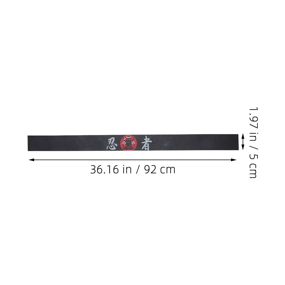 2Pcs Black Headband Samurai Japan Japanese-Style Ninja Running Cloth Karate Accessory Man Sports Headband Japanese Chef sports headbands