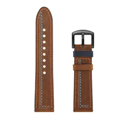 Premium Leather Strap for Smartwatch - Elegant Replacement Wristband Accessories (Brown)