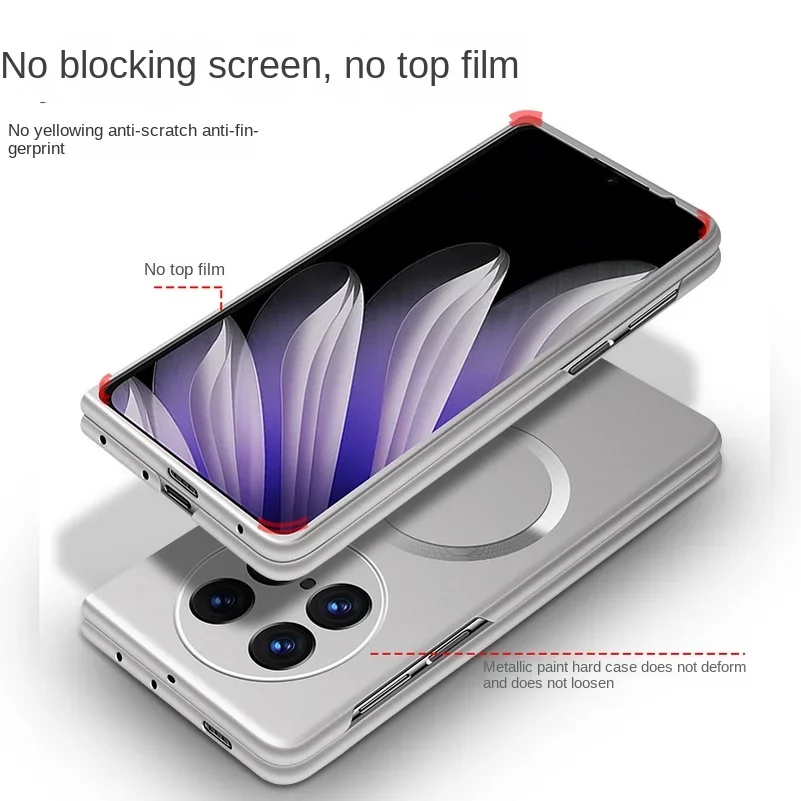 Magnetic Slim Bezel Phone Case with Ultra-Thin Hard Camera Protection