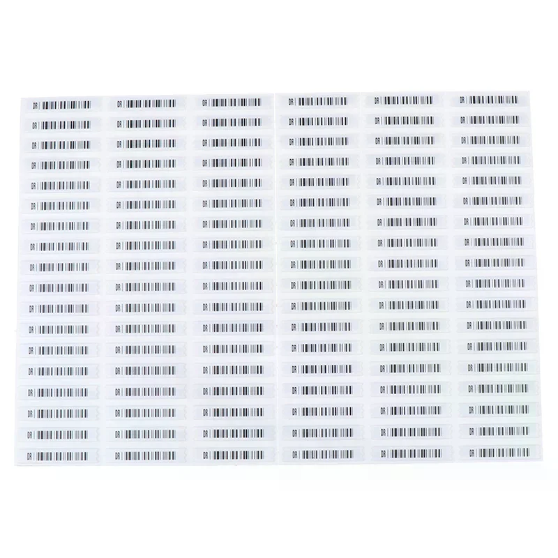108 Pcs 음향 자기 도난 방지 라벨 의류 라벨 끈적임 보안 태그 스티커 열에 민감한 플라스틱