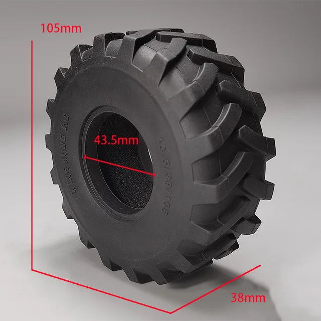 2pcs Rubber Tractor Tire for 1 10 RC Crawler Car 1 14 Tamiya RC Truck Trailer Tipper Scania 770S Benz MAN Volvo Car Diy Parts AliExpress