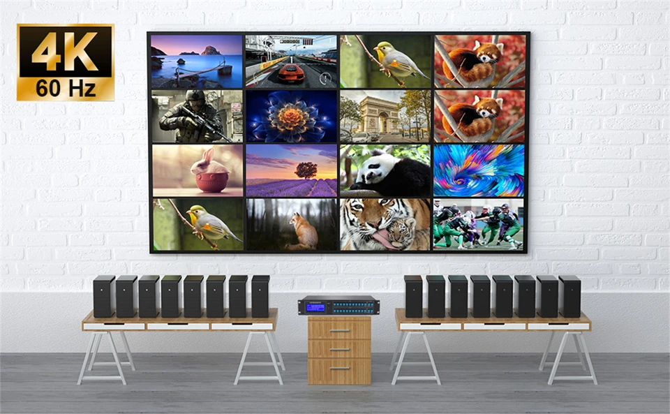 ProAV 4K 60Hz HDMI Audio/Video Matrix switch 4x4 8x8 8x16 16x16 Chassis style Di