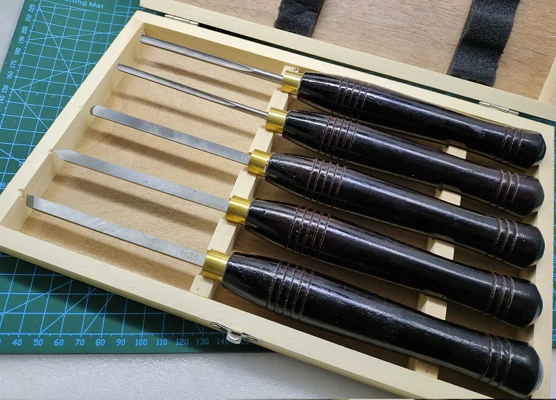 

5Pcs/set MINI Woodworking tools Wood Cutting knife HSS Lathe Chisel Set