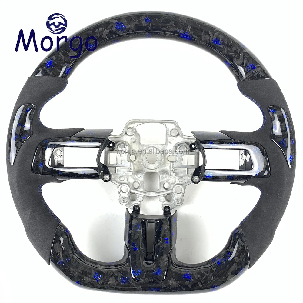 

For Ford Customized metal fragment forged carbon fiber Mustang steering wheel 2015 2016 2017 2018 2019 2020 20212022 customized
