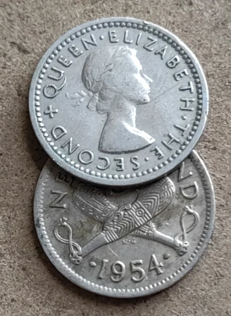 16mm New Zealand 1953-1965 ,100% Real Genuine Comemorative Coin,Original Collection