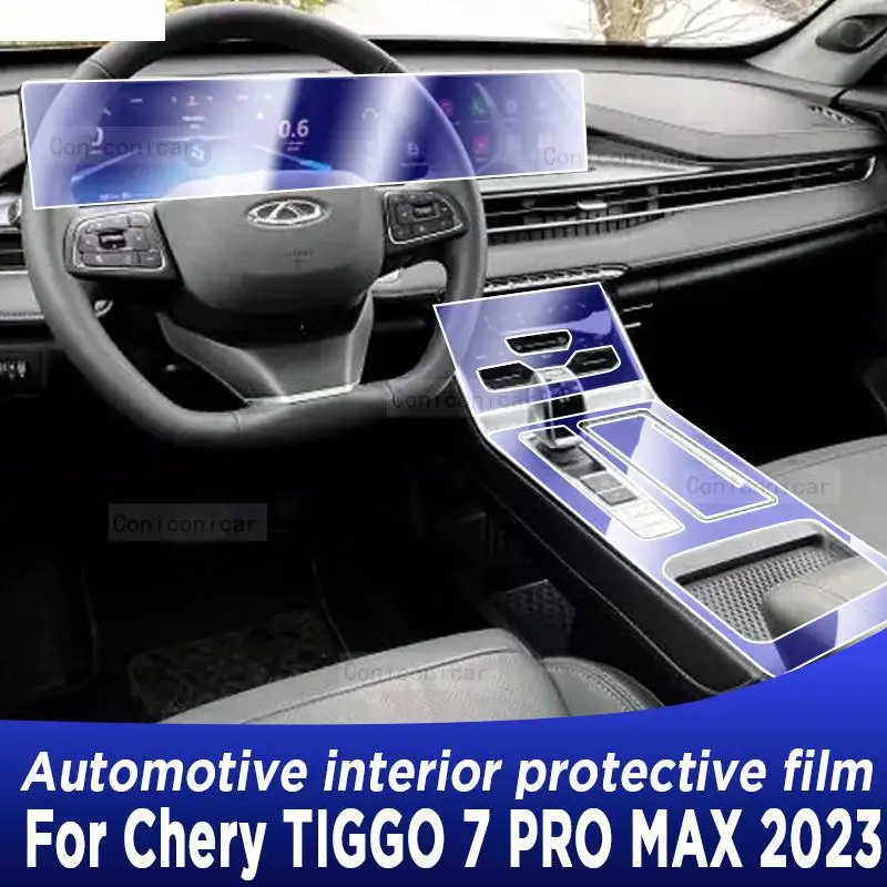 

For Chery TIGGO 7 PRO MAX 2023 Gearbox Panel Navigation Screen Automotive Interior TPU Protective Film Anti-Scratch Sticker