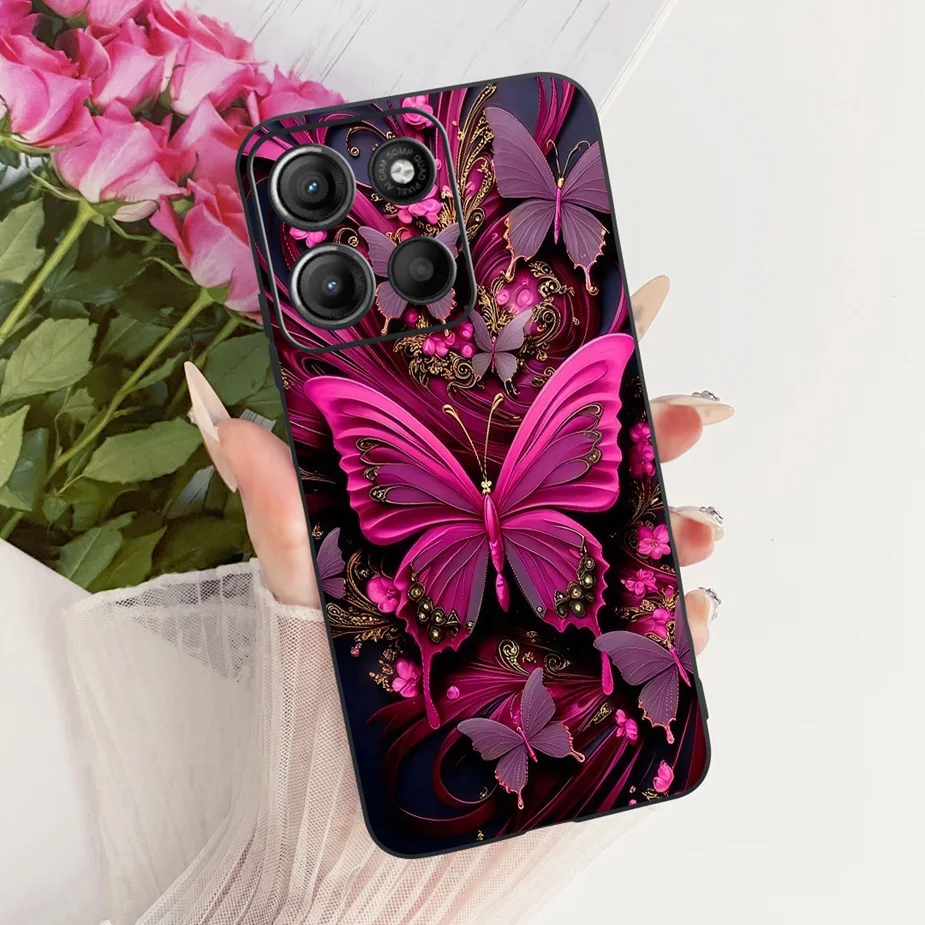 Butterfly Painted Soft Silicone Case - Enhanced Protection for Motorola Moto G Series