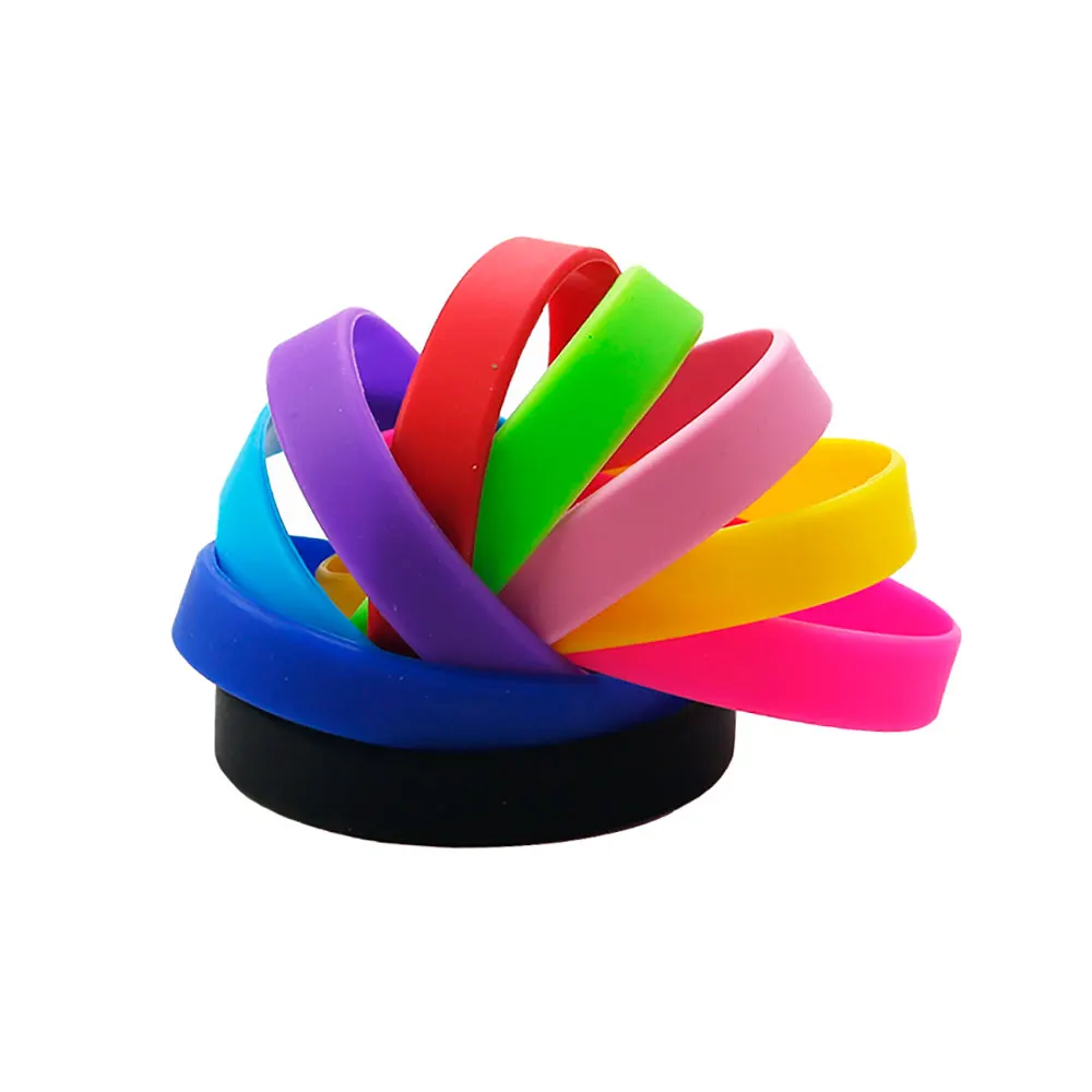 Silicone Bracelet Silicone World Personalized Silicone Bracelet Wrist Strap Solid Color Casual Hand Strap Rubber Ring Sports Bracelet