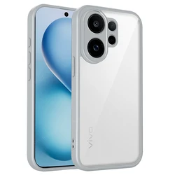 Clear Shockproof Silicone Phone Case with TPU Bumper for Vivo V60e (Gray)