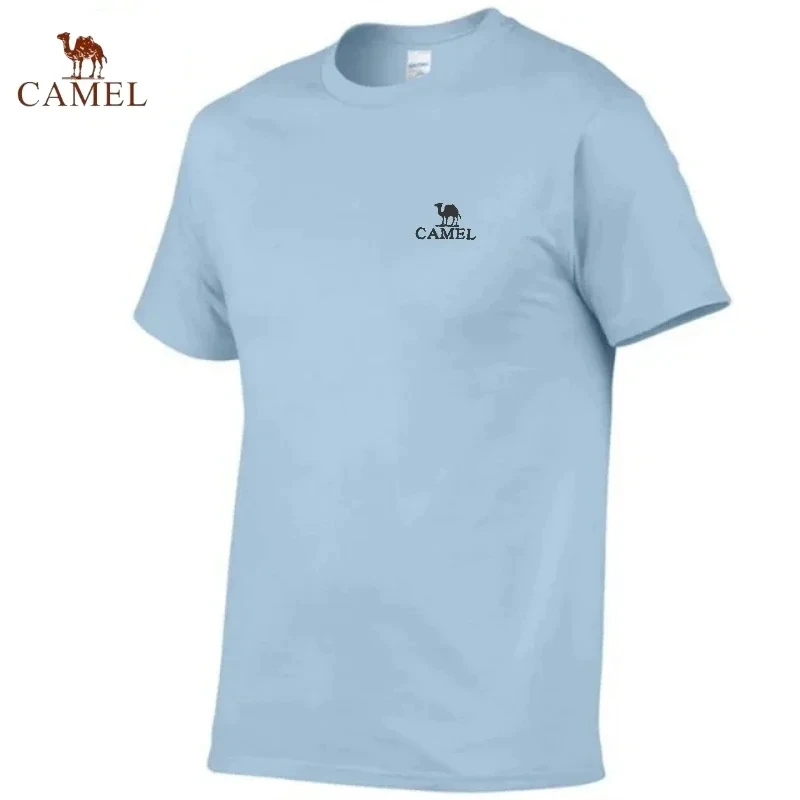 

Summer Embroidered CAMEL Pure Cotton Round Neck Short Sleeved T-shirt for Men's Fashion, Casual, Comfortable and Breathable Top