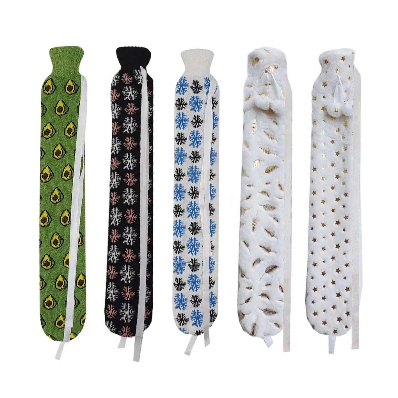 

Reusable Rubber Stress Relief Hot Water Bottle Bag with Knitted Soft Cozy Cover 203C