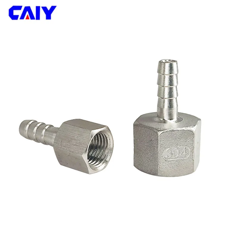 

Штуцер для шланга с хвостовиком из нержавеющей стали 304, 6, 8, 10, 12, 16 мм, BSP1/8, 1/4, 3/8, 1/2 дюйма, дюйма, Женский переходник для воды и газа, штуцер, соединитель