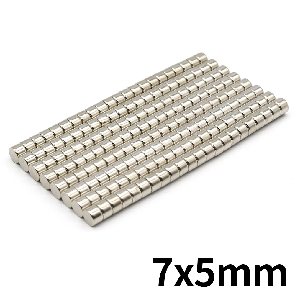 

2/5/10/20/50/100Pcs Small Round Magnet 7x5 Neodymium Magnet N35 7mm x 5mm Permanent NdFeB Super Strong Powerful Magnets imans7*5