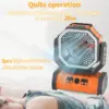 20000mAh 10000mAhUSB Rechargeable Camping Fan Portable Air Circulators Wireless Fans 270 ° Head Rotation Tent Fan with Hook 3