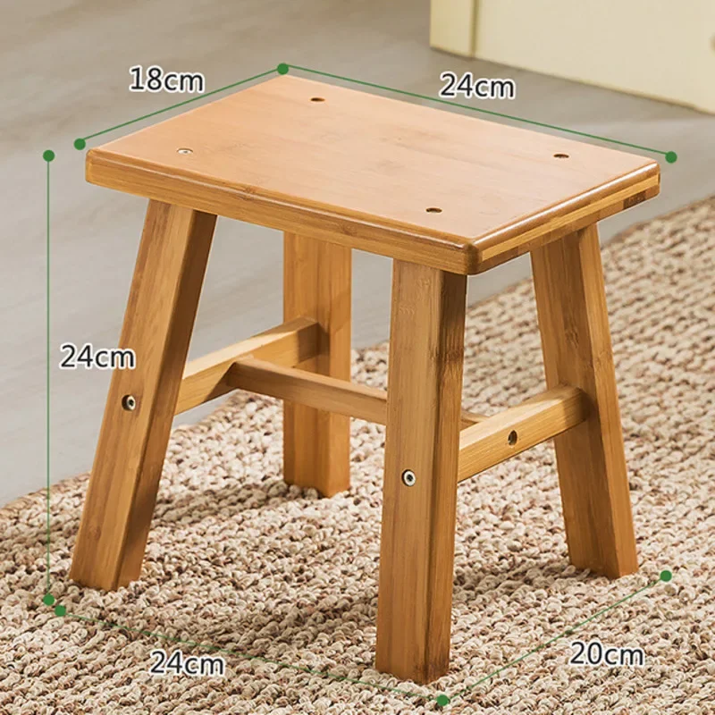 Household Children\'s Folding Stool Bamboo Material Footrest Powerful Load-bearing Foot Stool Exquisite Workmanship Step Stool