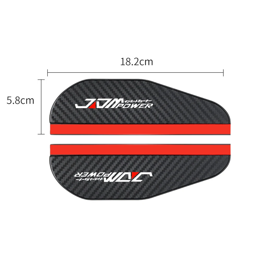 2Pcs car accessoires Awnings Shelters Rearview Mirror Rain Cover Carbon Fiber For JDM POWER Toyota Honda Volkswagen Mitsubishi