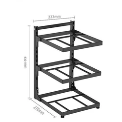 Adjustable Multi-Layer Kitchen Cabinet Organizer Shelf (3 Layer)
