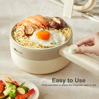 Bear – Mini cuiseur électrique antiadhésif de 1,6 l, 220v, outil de cuisine domestique pour 1 à 2 personnes, avec cuiseur vapeur 3