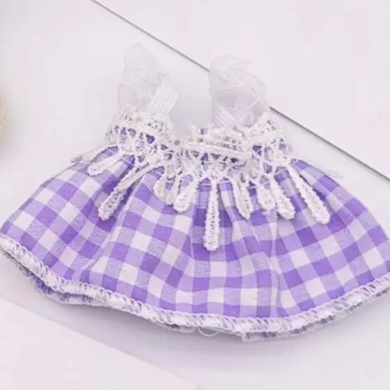 thumbnail image 1 of Mini ropa de felpa para muñecas, accesorios para traje, Kpop, Exo, Labubu, V1, V2, Idol, falda de gasa con lazo rosa, ropa de regalo, 1 of 5