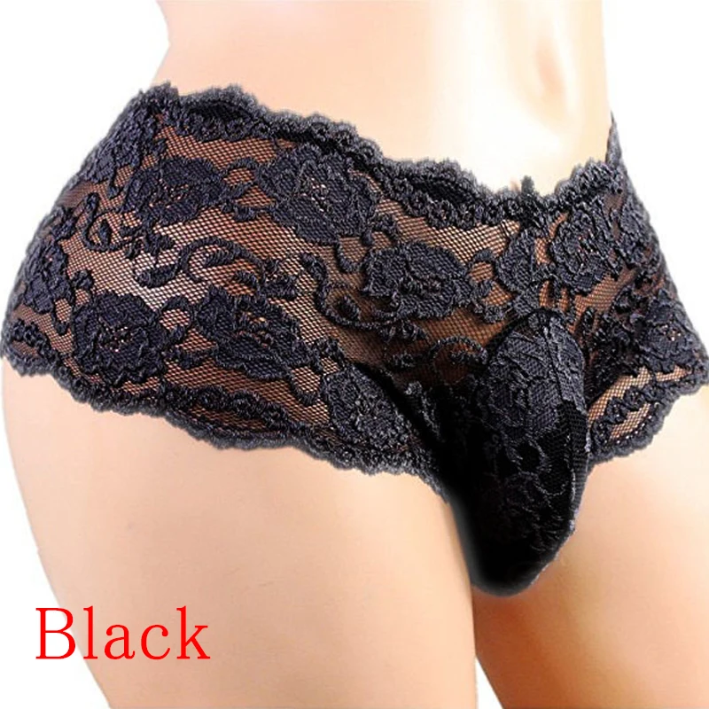 Men's Underwear Sexy Lingerie Sexy Panties Plus Siz Lace Sissy Male Breathable Jockstrap Briefs G-String Thongs Porno Underpants